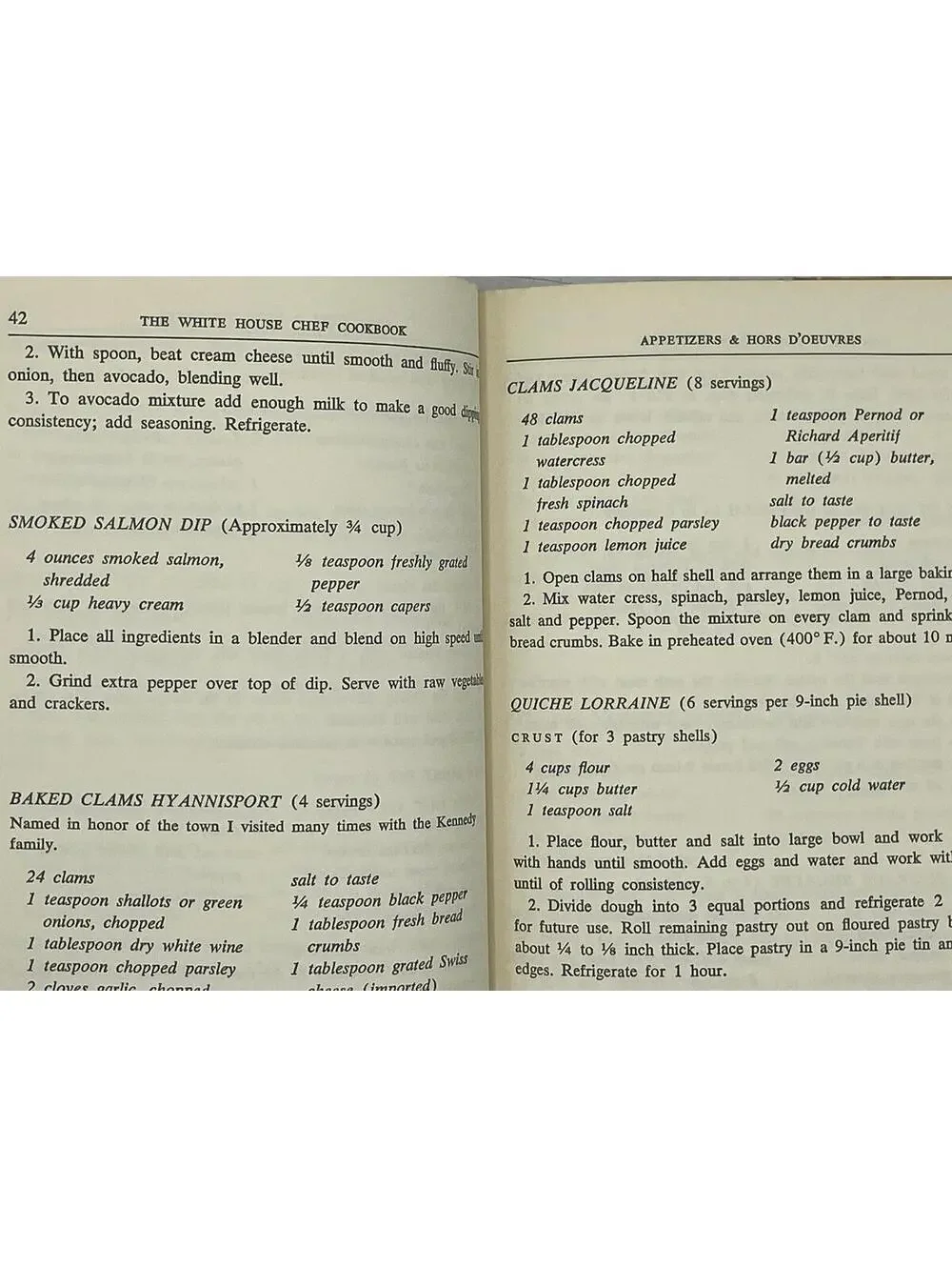 1967 White House Chef Cookbook by Rene Verdon - Kennedy Era Recipes